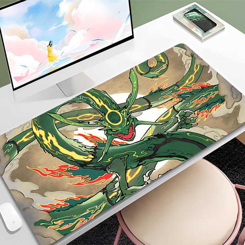 Mouse Pad Large PPokemon Dragon Gamer Gaming Accessories Speed Keyboard Rubber Lock Edge Desk Mat Laptop Mousepad