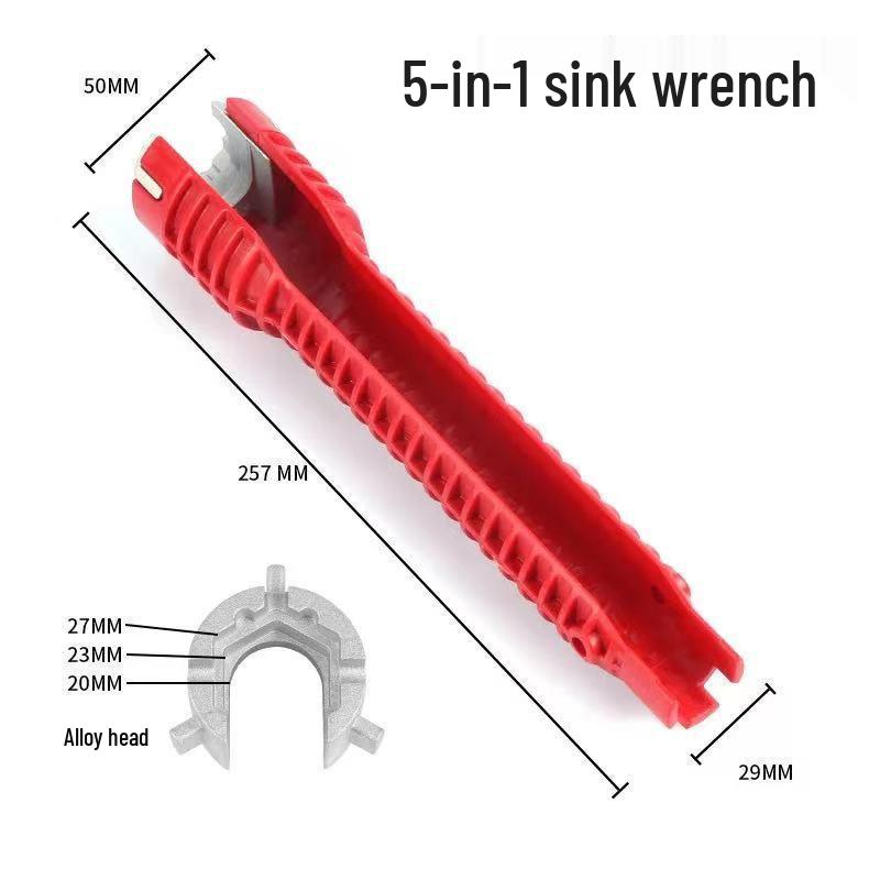 8-in-1 Multi-functional Sink & Water Pipe Wrench for Bathroom Installation and Maintenance
