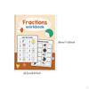 Children Math Fraction Practice Book Worksheets Educational Aids with 24 Exercises 28x20.5cm for