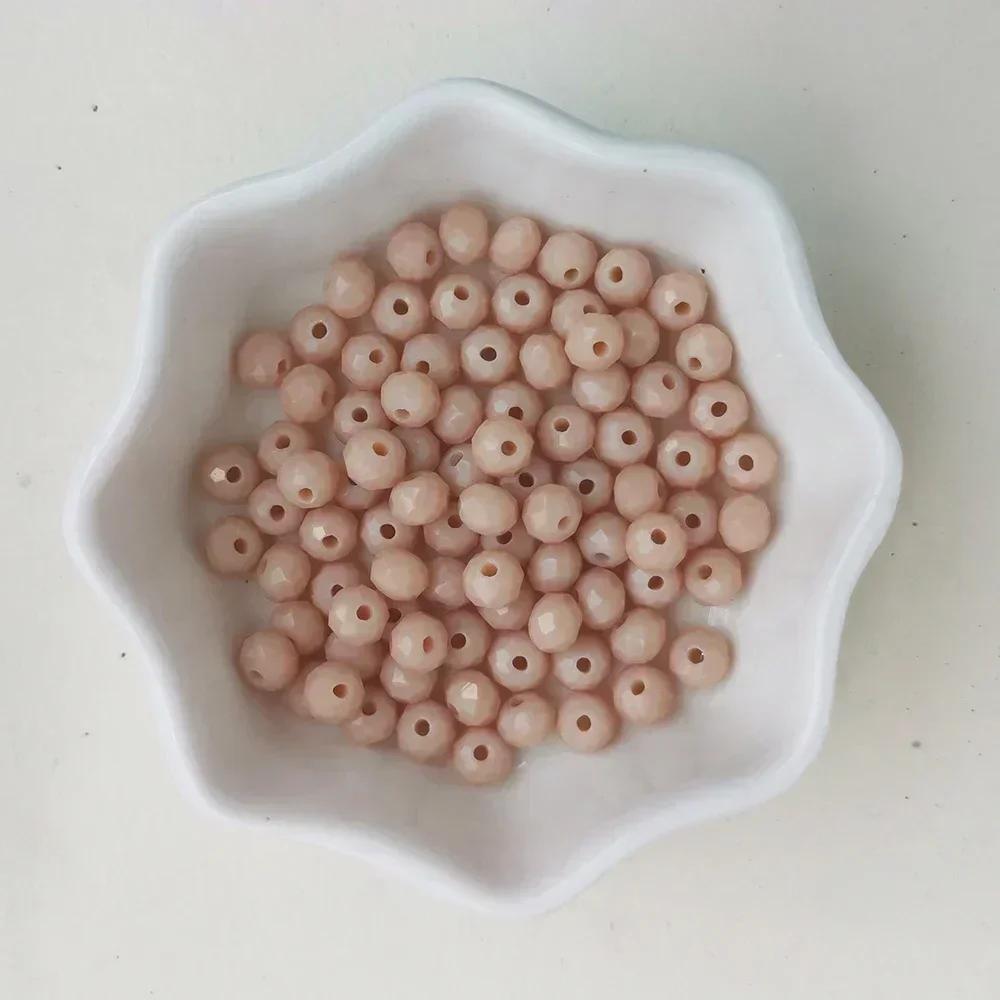 50 Stück Kristall Rondell Facettierte Glasperlen Für Schmuckherstellung DIY Damen Armband Halskette Schmuckzubehör 4*6mm