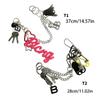 Trendy Graffiti Letter Silicone Keychain Edgy Soft Silicon Key Pendant Waterproof Graffiti Letter Designs Key Rings