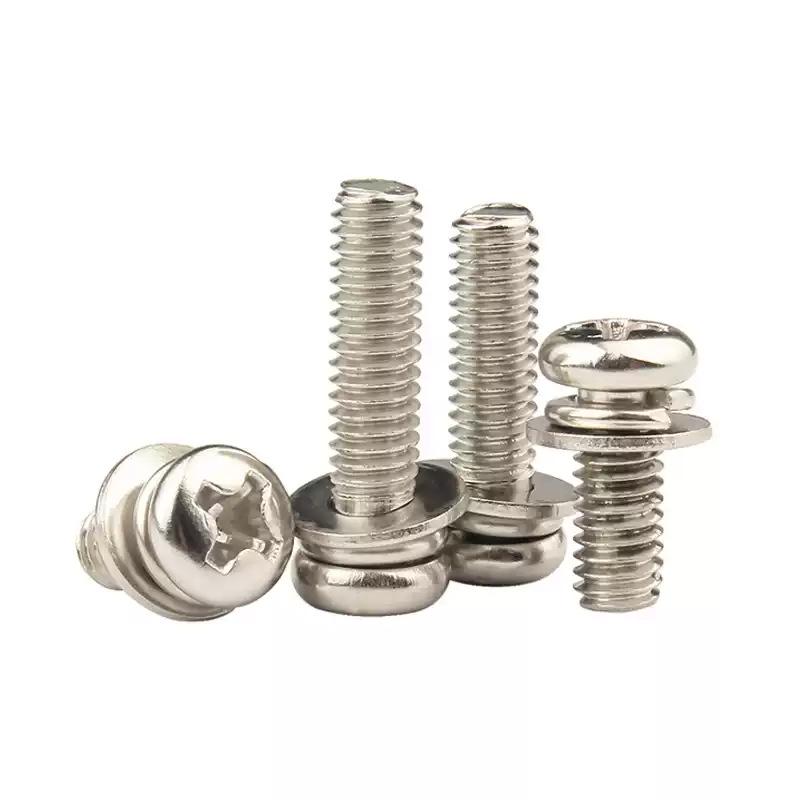 Three-Piece Combo: Pan Head Screw & Cross-Recessed Hex Bolt (M3-M8)
