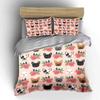 Set Copripiumino con Fantasia Floreale di Bulldog Francese Copripiumino Federe  (1*Copripiumino 2*Federe, senza piumino)