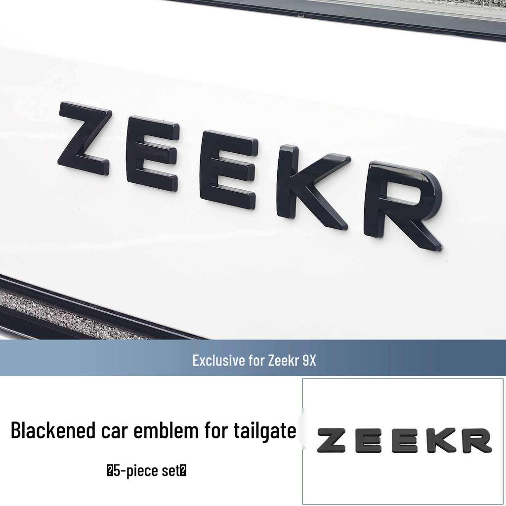 Black Decorative Covers for 9X Car Emblems, Metal Protection Mod Accessories