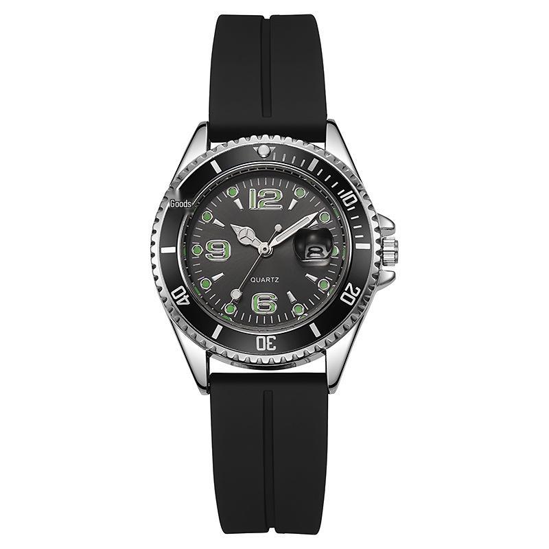 Orologio Sportivo di Coppia in Quarzo Fantasma d'Acqua Verde: Silicone Casual, Impermeabile, per Studenti