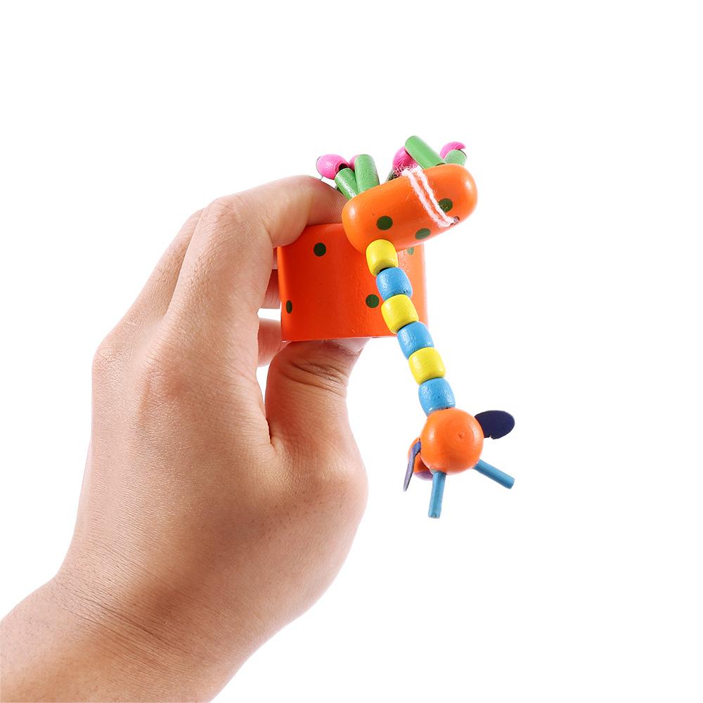 Cute Swing Colorful Wood Garden Wooden Home Toys Party Standing Dancing Giraffe Toy Giraffe Rocking