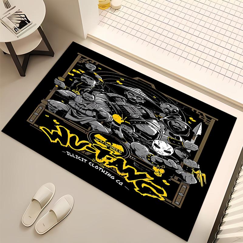 Wu-T-TANG Clans Print Area Rug - Soft,Washable Non-Slip Indoor Mat,Living Room,Home Office Decorative Rug