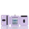 Applicable to Samsung Z Flip6 mobile phone case Z Flip5 solid color zipper change bag card holder diagonal strap