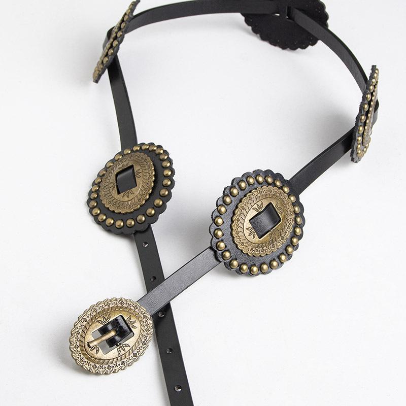 Boho Belt Accessories Western Women's Belt Versatile PU Thin Belt