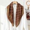 Scarf Small Square Scarf Autumn and Winter New Thin Fashion Versatile Foreign Style Korean Version Decorative Silk Scarf Scarf Neck Protection Scarf