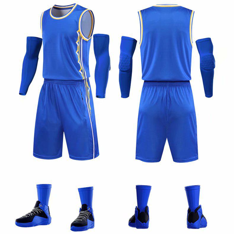 

Баскетбольная форма команды Фуцзянь: Унисекс комплект джерси с зимним жилетом, карманами и молнией для соревновательных тренировок. 3XL синий