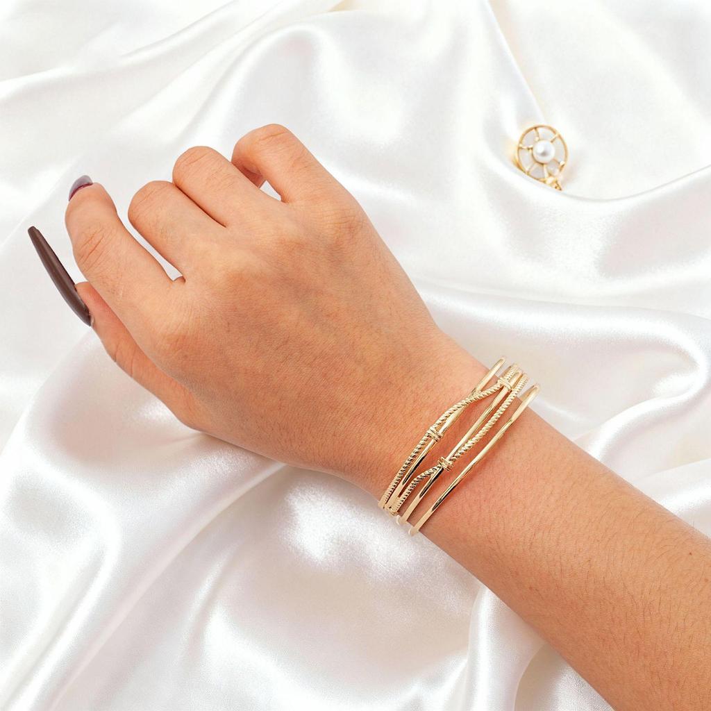 18K Gold-Plated Exaggerated Irregular Titanium Steel Bracelet