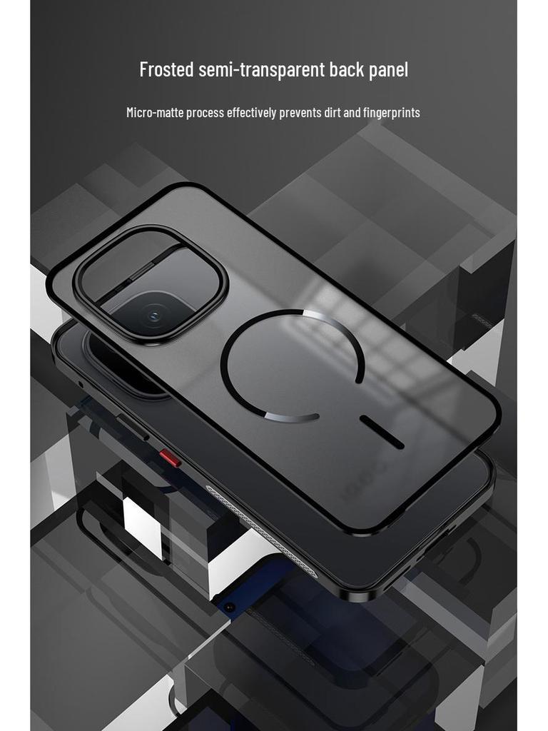 IQOO 15 Kovový rám pro odvod tepla - zacvakávací design, matná záda, magnetický kroužek, silné magnetické pouzdro na telefon