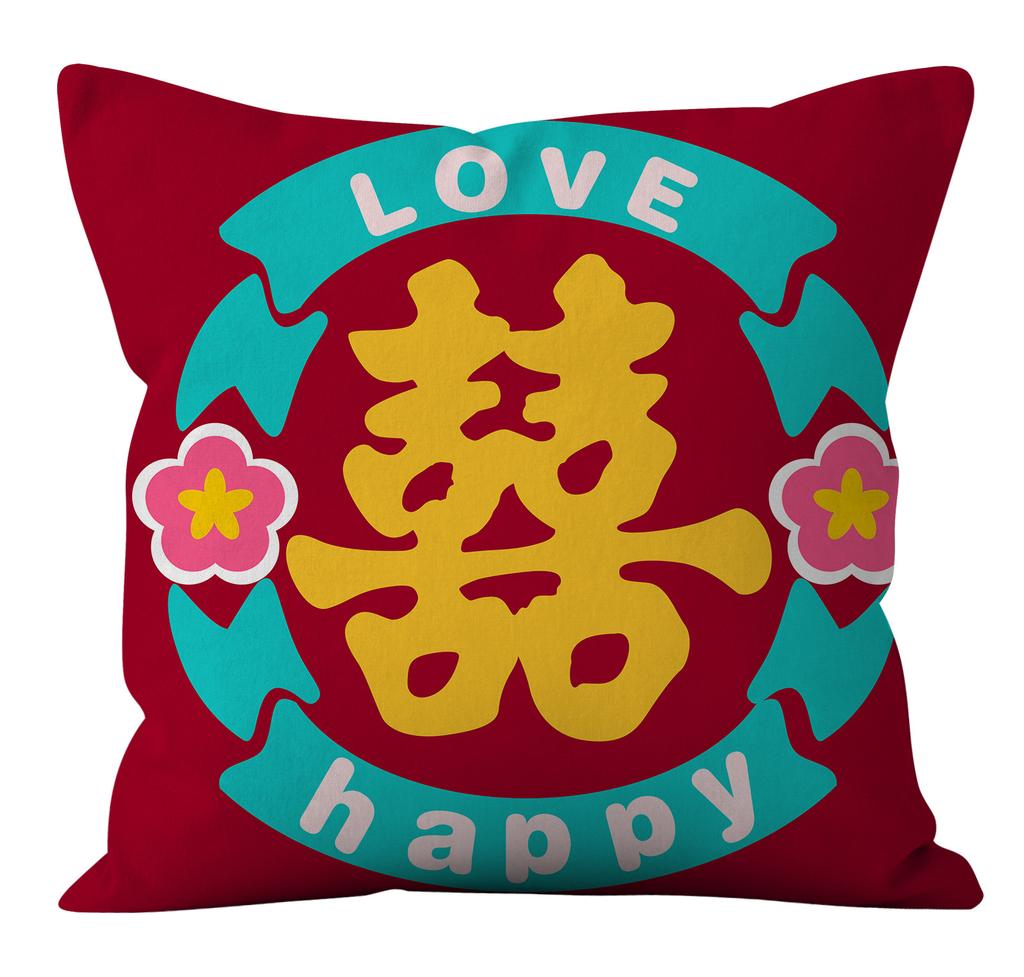 New Festive Short Velvet Pillowcase Wedding Home Gift Cushion Cover Does Not Contain Core