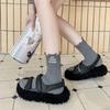 Damen Frühling und Sommer Dünner Stil Trend Neue Buchstaben Loch im Rohr Stapelsocken