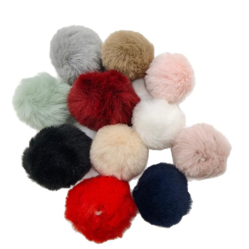 Dostupný: 3mm pompony z umělé králičí srsti jako doplňky pro náušnice, čepice, pokrývky hlavy, DIY řemesla a přívěsky na klíče.