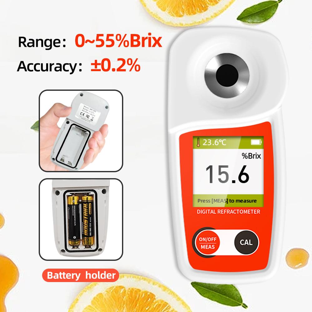NOHAWK Digital Brix Meter 0-35%/0-55%,±0.2% High Precision Refractometer,Sugar Content Test for Fruits,Juices,Vegetables,Coffee