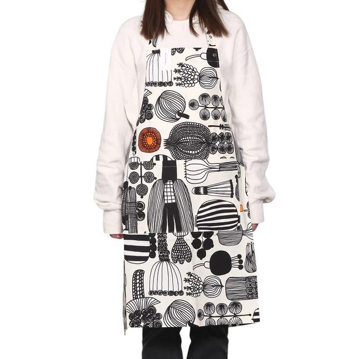 Marimekko Apron PUUTARHURIN PARHAAT, 100% Cotton, 74334 193, Multicolor