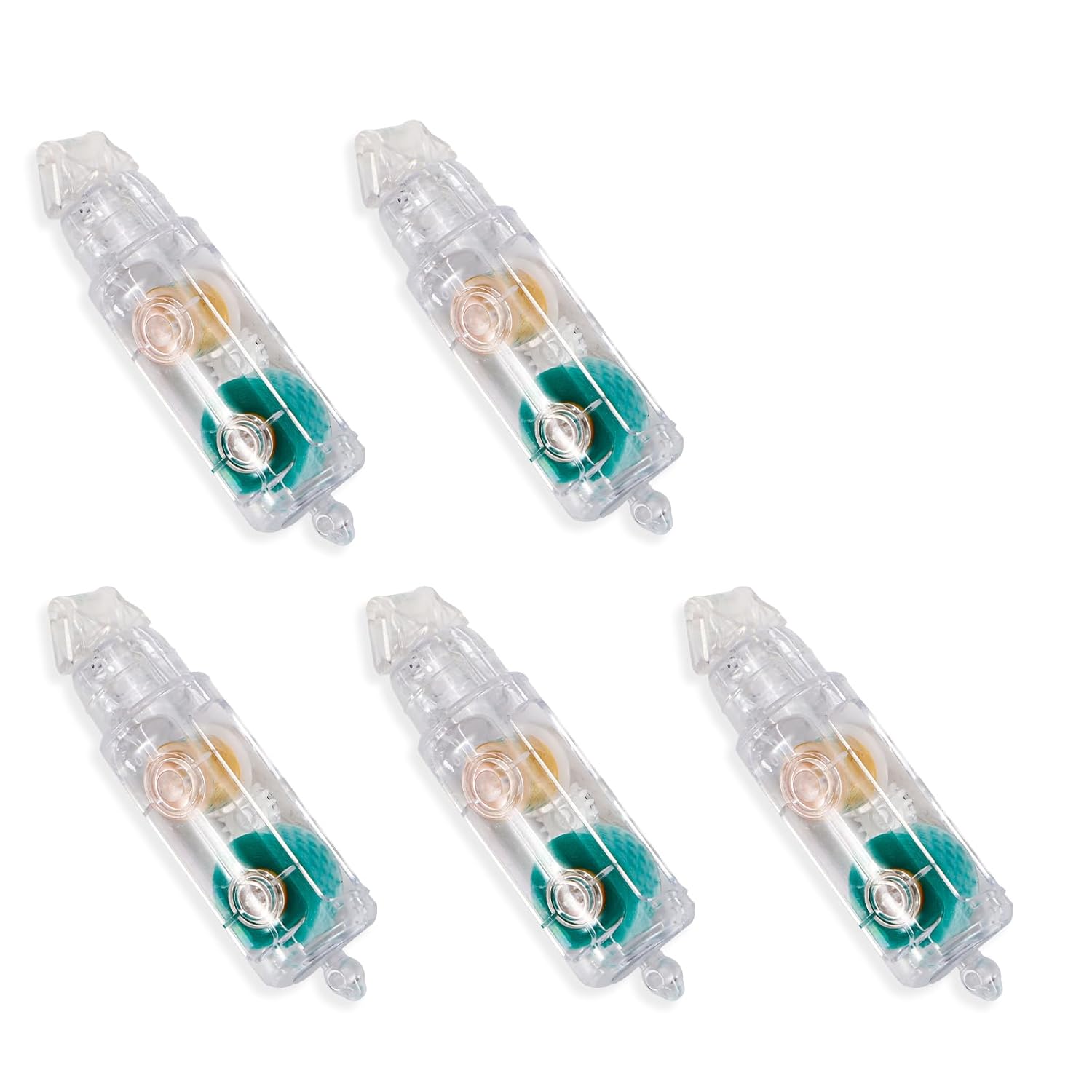 

5 Pcs Double Sided Tape Refill 0.23 Inch x 16.40 Ft, Adhesive Tape Roller Refills, for Scrapbooking Card Making DIY Accessories