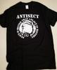 New Antisect Punk Band Black T-shirt with Hand Pulled Silkscreen Print
