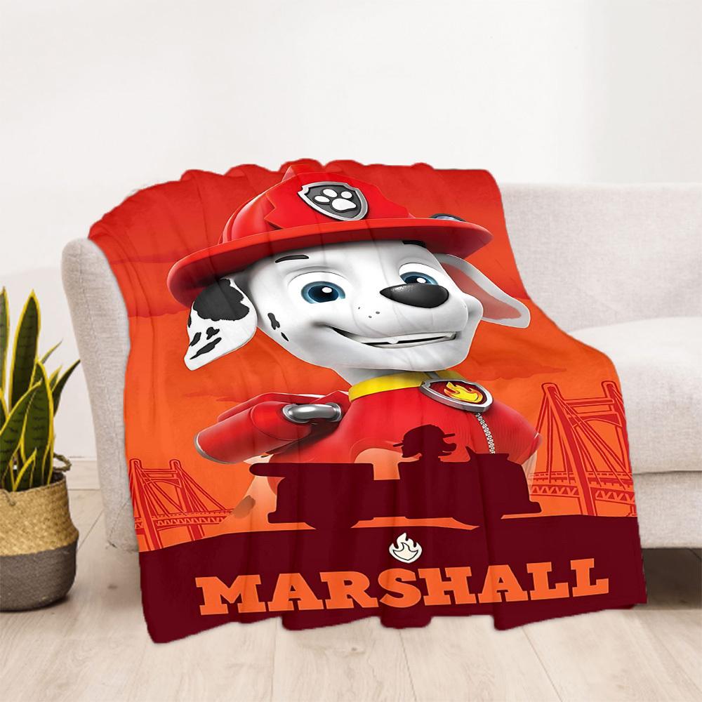 1PC Paw Patrol Outdoor Flannel Throw Blanket - HD Printed Lightweight Soft Warm All-Season Blanket for Sofa, Bed, Travel, Camping 085