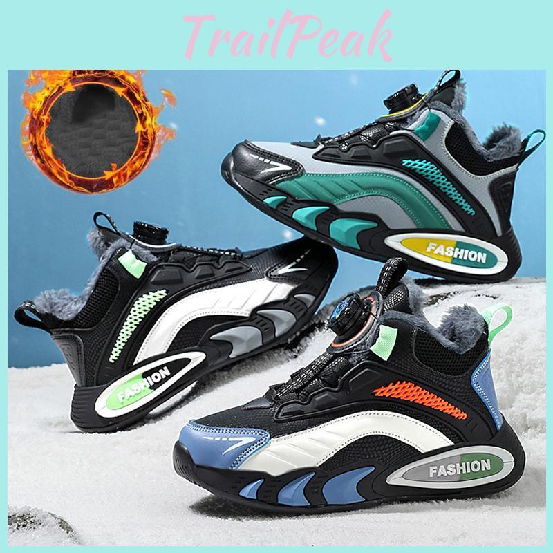 Childrens Winter Wearresistant Anti Slip Velvet Warm Cotton Shoes Sports And Leisure Shoes Snow Boots