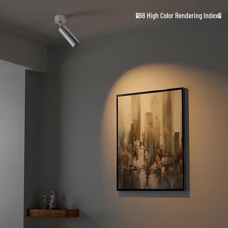 Surface Mounted Adjustable Mid-Century LED Wall Spotlight