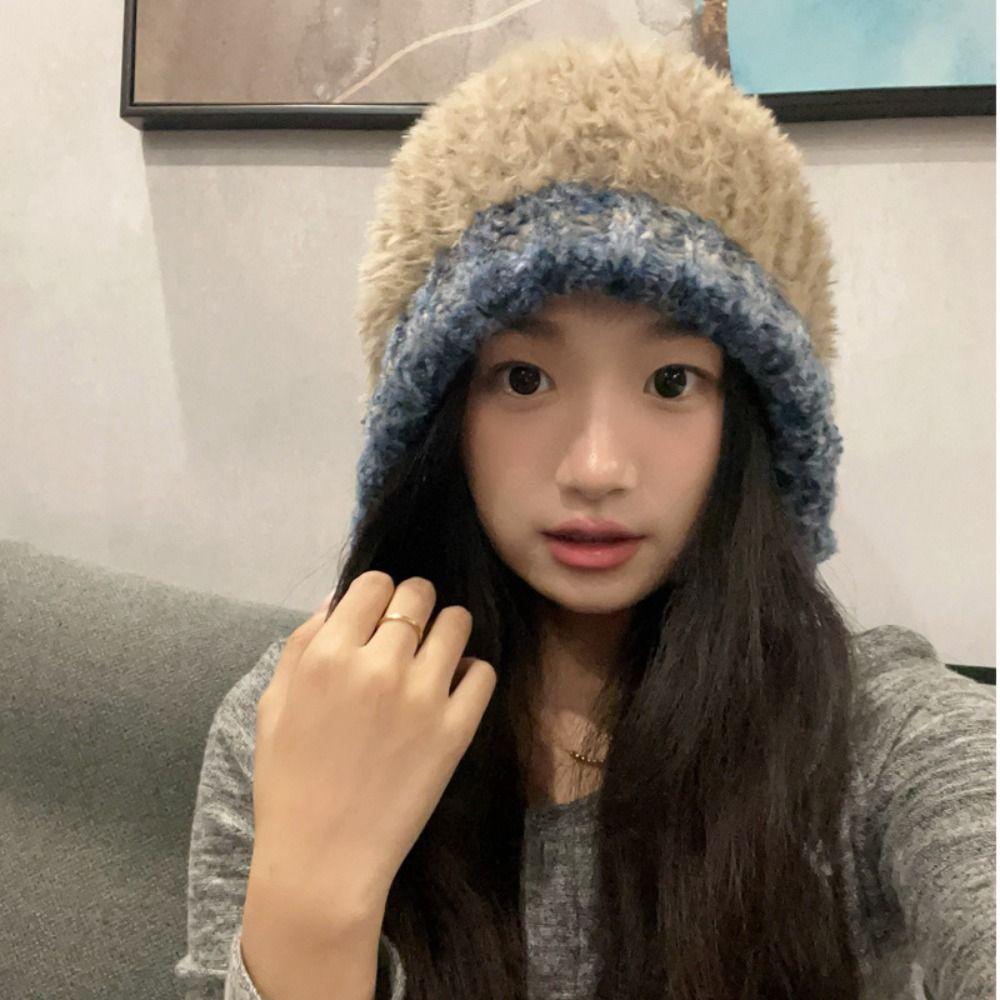 

Foldable Long Band Plush Hat Plush Fisherman Cap High quality Bucket Hat Women чорний