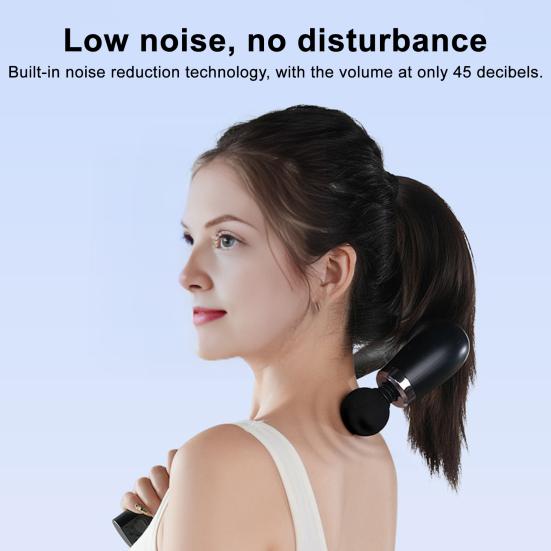 Fascia Massage Hammer with 4 Massage Heads Multiple Modes 9 Intensity Levels Low Noise Ergonomic Grip Massage Hammer Set