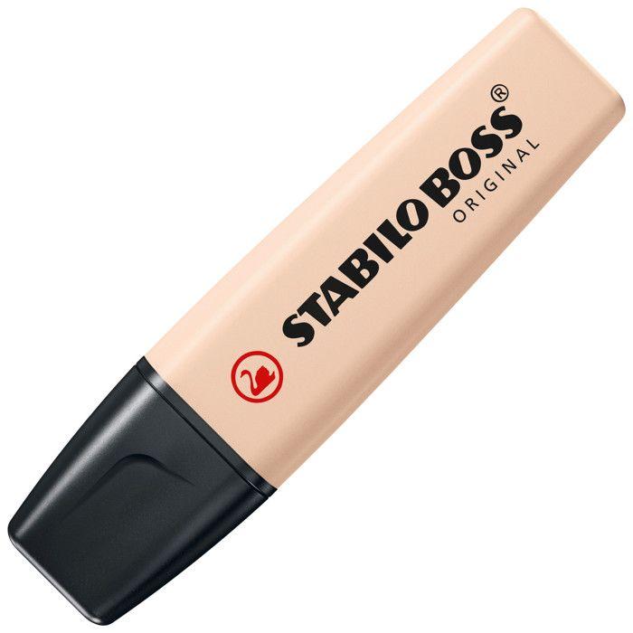 Surligneur - STABILO BOSS ORIGINAL NatureCOLORS - lot x 10 surligneurs - beige rosé