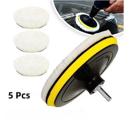 10mm Wax Polishing Self Adhesive Imitation Wool Disc Car Polishing Disc Car Beauty Tool Wool Sponge Pad