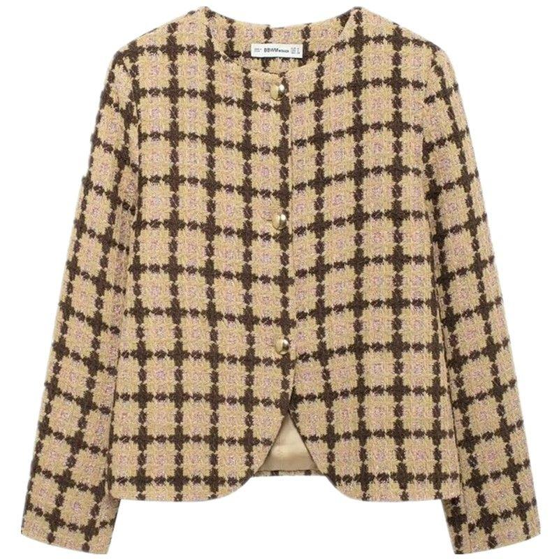 

Модный стиль 2024 Осень и Зима Новое поступление Женская одежда Стильная Легче всего сочетать Длинные рукава Рабочая одежда Куртка Верхняя одежда из грубой ткани Picture color L