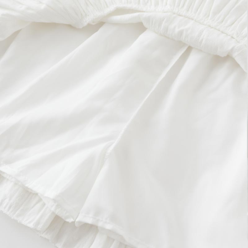 Ruffled Skirt for Women Spring Summer High Waist Cute White Shorts Skirt White Ballet Style Female Clothing Y2K Korean Fashion