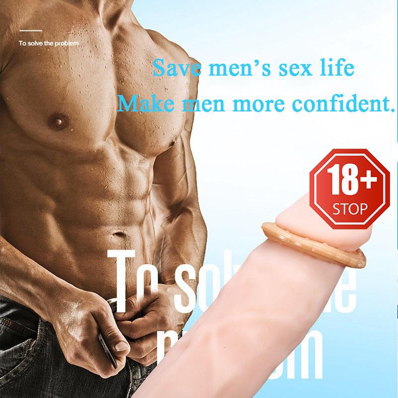 1/2 pièces anneau de résistance correcteur de prépuce masculin anneaux de pénis en Silicone retardent l'éjaculation jouets sexuels pour adultes pour hommes anneau de coq quotidien/nuit