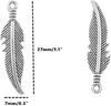 ALIMITOPIA 100pcs Alloy Feather Charms Pendants Easter Angel Wing Feather Dangle Charm for DIY Crafting Bracelet Necklace Jewelry Making Findings
