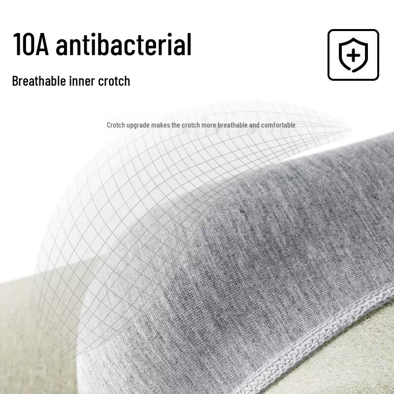 Yalu Men's 10A Antibacterial Cotton Boxer Briefs 4-Pack