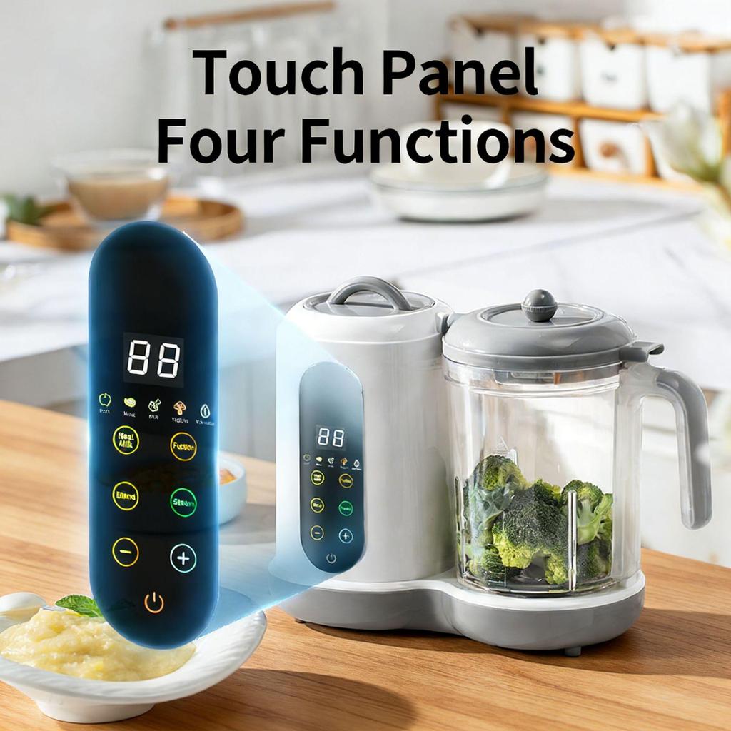 EU/UK Baby Food Processor: Automatic Steamer, Silent Blender, Multi-Functional Puree Maker
