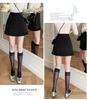 Stylish Black Polka Dot Ruffle-Edge A-Line Skirt for Women - Spring/Summer 2026 Collection