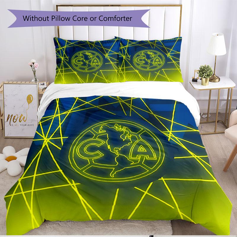 3pcs Duvet Cover Set (1*Duvet Cover + 2*Pillowcase, Without Core), Club America Print Soft All‑Season Bedding Set, Home Bedroom Decor Gift