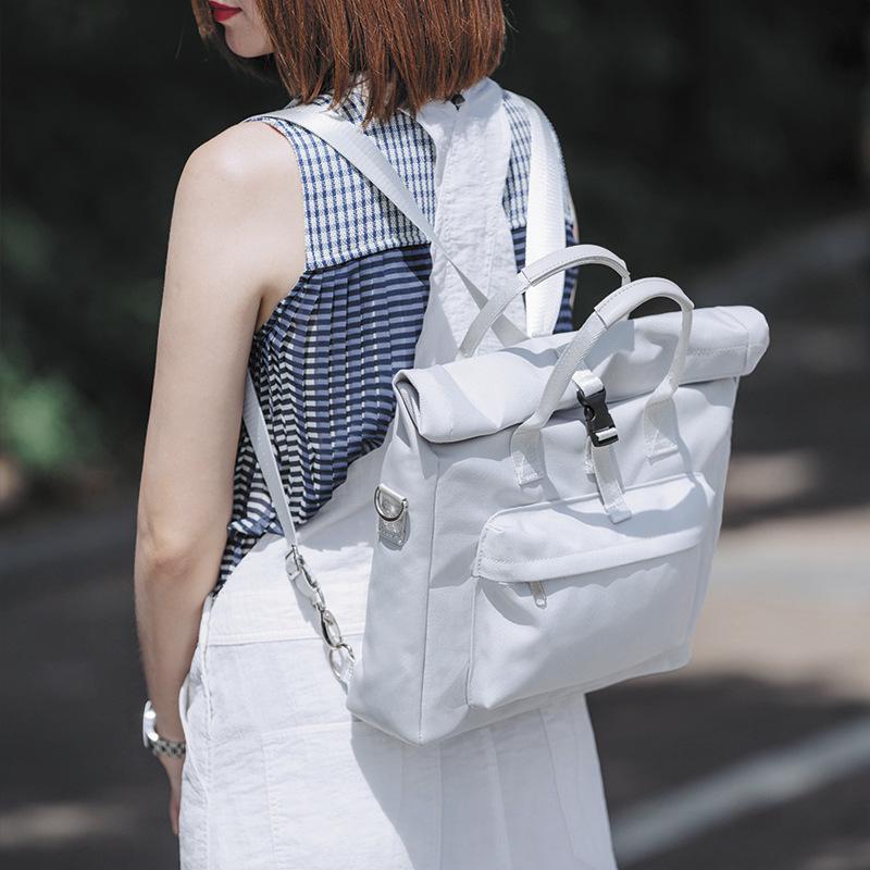 Large Capacity Crossbody Laptop Backpack with Air Cushion Protection for Business Trips