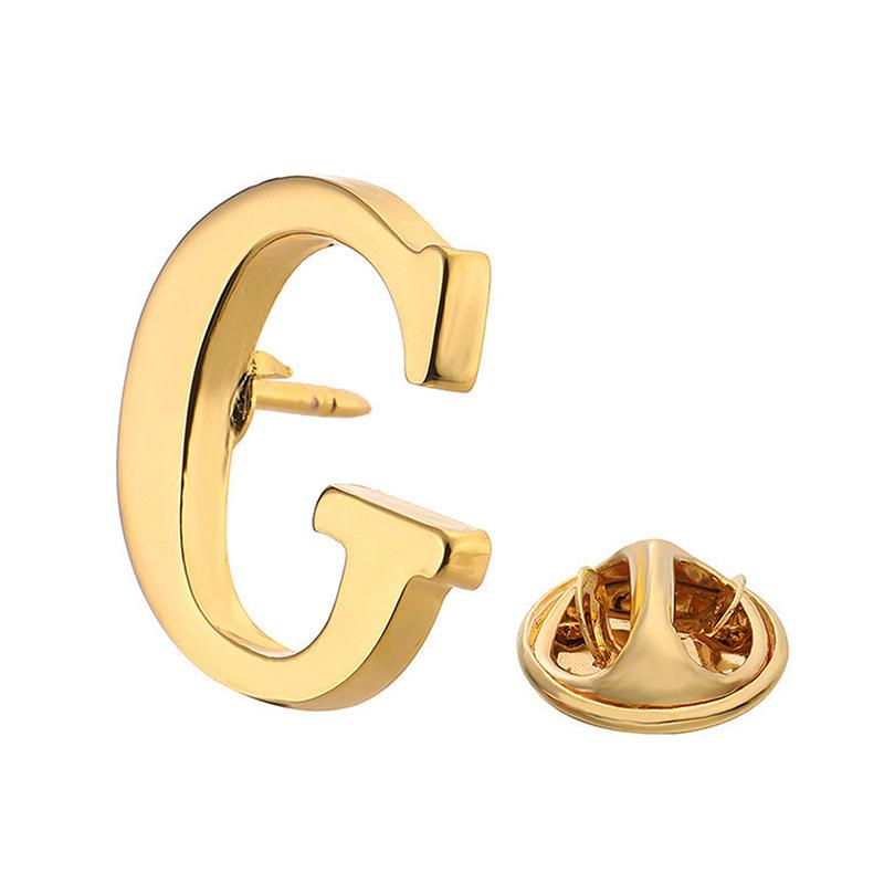 

Високоякісна Класична Золота Буква A-Z Металева Брошка Жіноча Чоловіча Шпилька для Лацкана Жіноча Кепка Шарф Рюкзак Значок Прикраса G