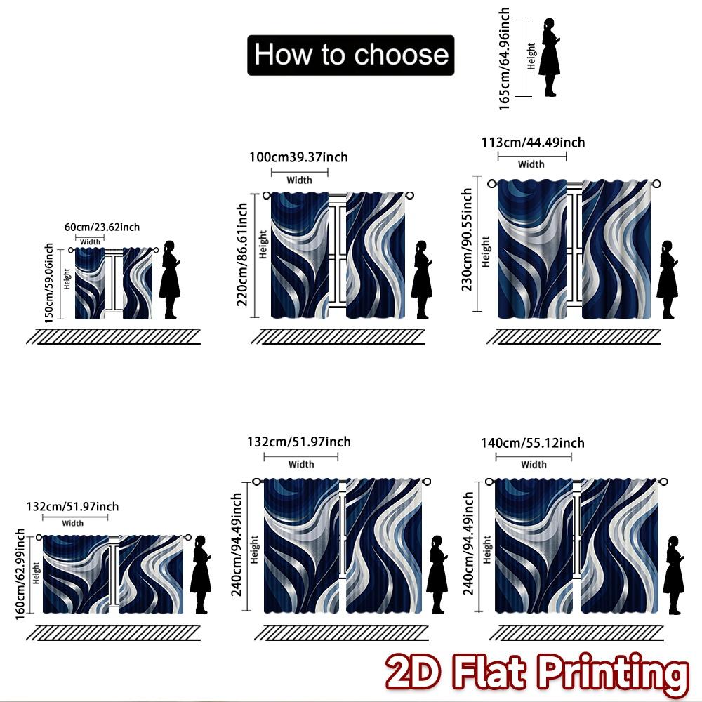 2D flat Photography Backdrop Background Banner Blue Waves (2) 100% Polyester Family Party Use for Suitable for outdoor