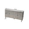 Armoire de rangement - MUVOE - 4 portes - MDF et pin - Couleur champagne - 152 cm de haut