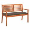 VidaXL 2-Seater Garden Bench with Cushion Outdoor Bench Patio Furniture Park Bench Patio Furniture 120 Cm Wood 3060977