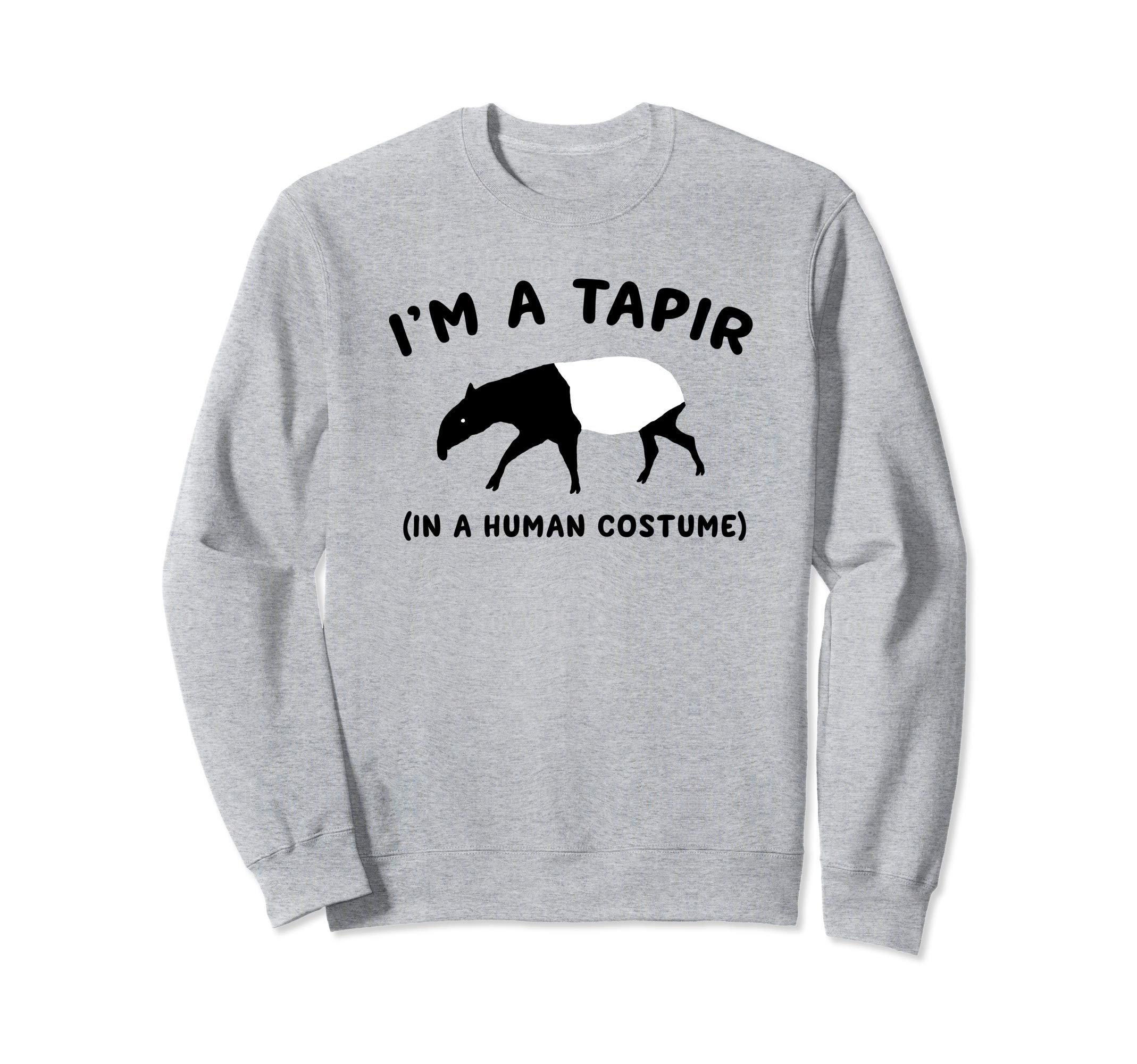

Halloween Tapir Costume Tapirs in a Human Costume Shirt Sweatshirt сірий колір