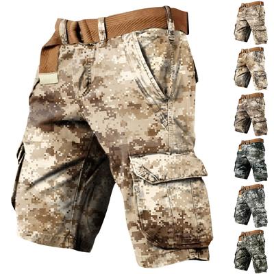 Men's Independence Day Printed Multi Pocket Workwear Shorts