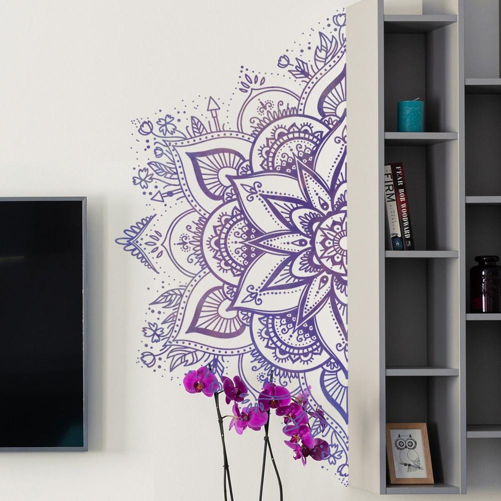 Lotus Wall Sticker Mandala Wall Decal Repositionable