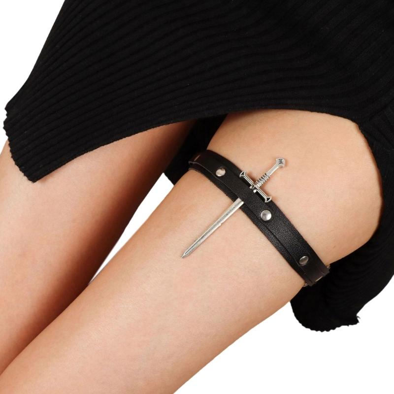 

Панк Настегнова Ланцюжок Мечі Настегнова Пов язка для Жінок Унікальний Аксесуар для Вечірнього Костюма Середньовічний Настегновий Ланцюжок Металева Підвіска Підв язка для Ноги