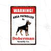 Akita Corgi Dog Breed Metal Sign Beware Of The Dog Warning Sign Pet Shop Wall Decoration Family Doorplate Vintage Tin Plaque