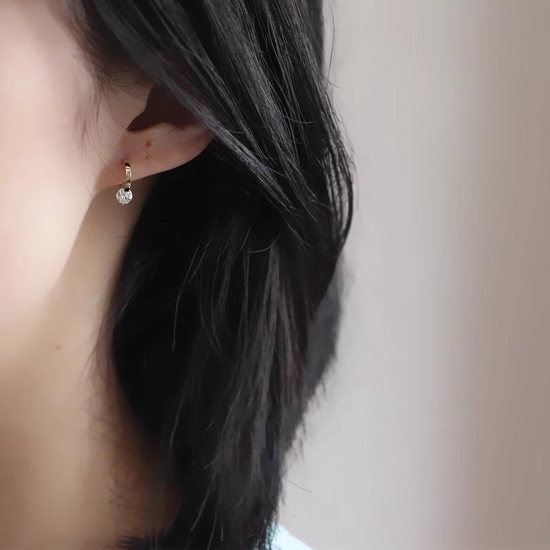 Casual Retro Simplicity Earrings Autumn and Winter Senior Sense of One Hundred Daily Elegant Temperament Earrings Elegant Accessories Classic Jewelry